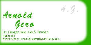 arnold gero business card